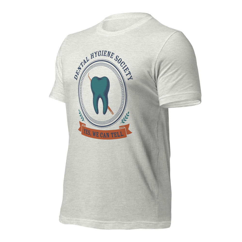 Dental Hygiene Society dental hygienist tee — Ash, front-right