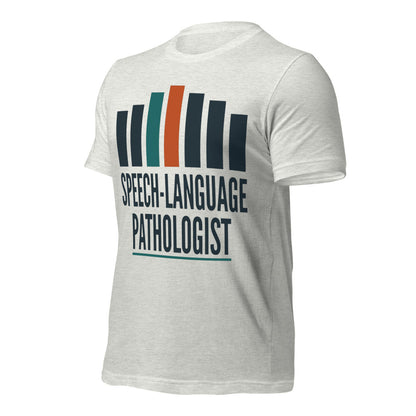 Mid-Century Clinic speech therapy tee — Ash, front-right