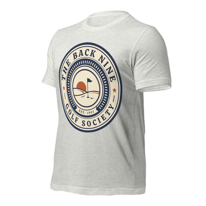 The Back Nine vintage golf roundel tee — Ash, front-right