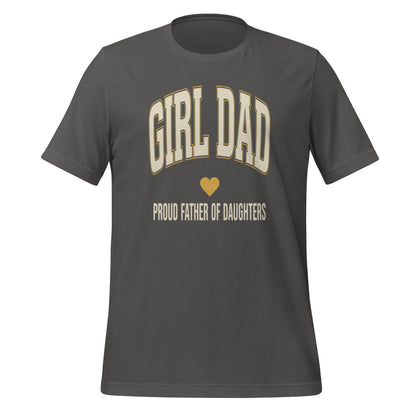 Girl Dad retro varsity tee — Asphalt, front