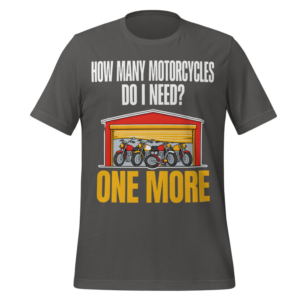 One More funny motorcycle tee — Asphalt, front