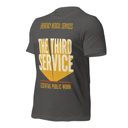The Third Service EMS t-shirt — Asphalt, front-right