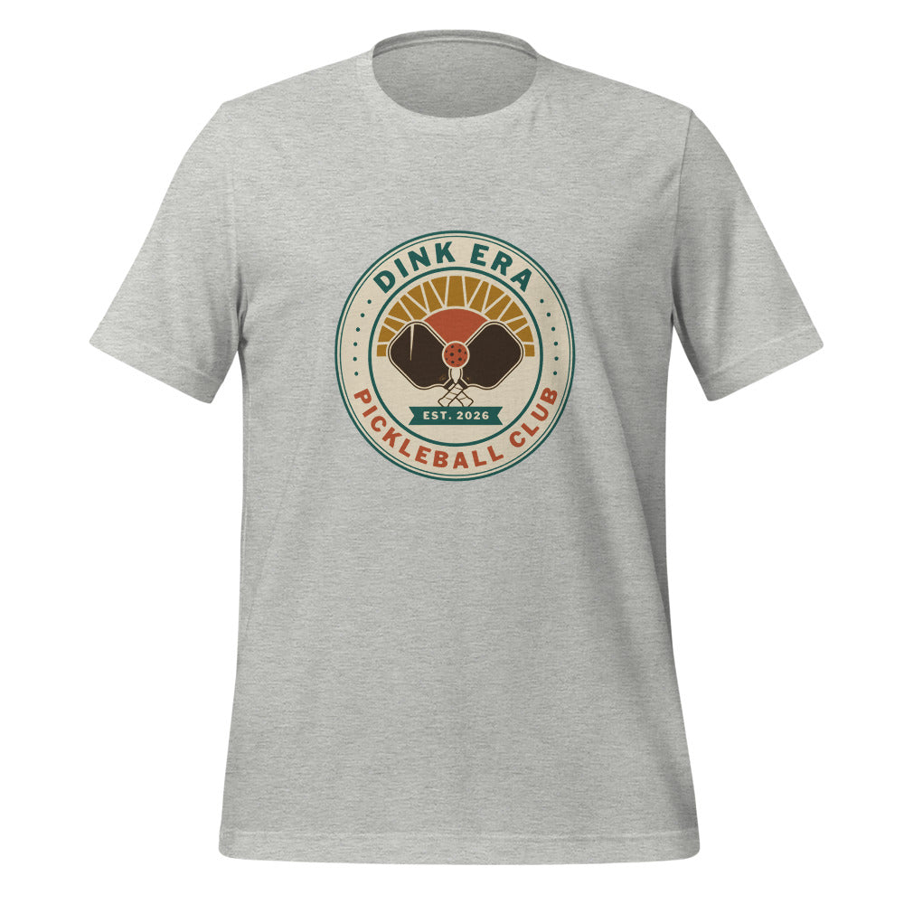 Dink Era Pickleball Club tee — Athletic Heather, Ghost front