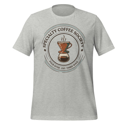 Specialty Coffee Society specialty coffee tee — Athletic Heather, front
