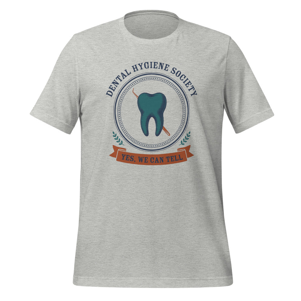 Dental Hygiene Society dental hygienist tee — Athletic Heather, front