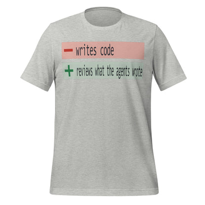 The Diff agentic AI engineer tee — Athletic Heather, front