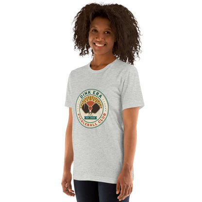 Dink Era Pickleball Club tee — Athletic Heather, on model