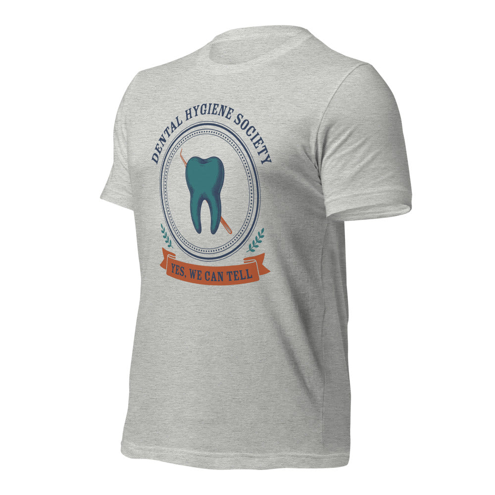 Dental Hygiene Society dental hygienist tee — Athletic Heather, front-right