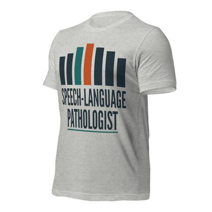 Mid-Century Clinic speech therapy tee — Athletic Heather, front-right