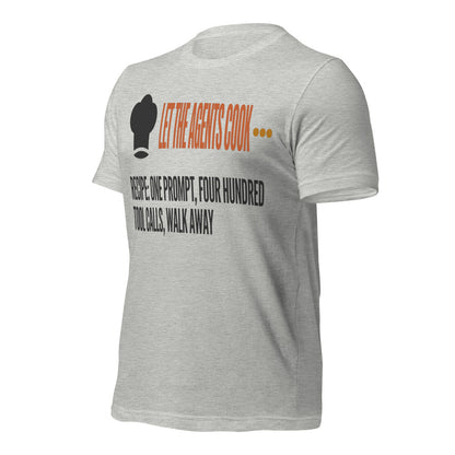 Let The Agents Cook tee — Athletic Heather, front-right