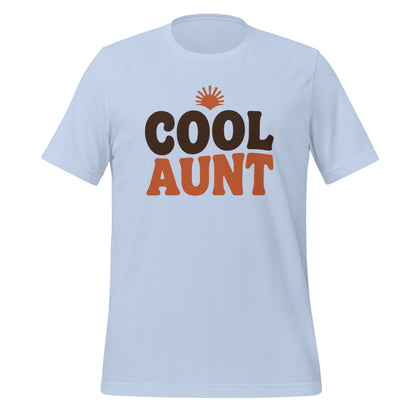 Cool Aunt retro groovy aunt tee — Baby Blue, front