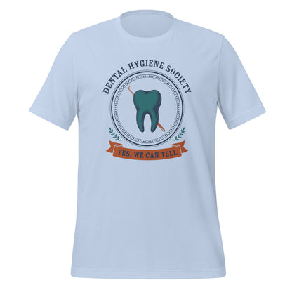 Dental Hygiene Society dental hygienist tee — Baby Blue, front