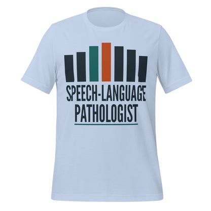 Mid-Century Clinic speech therapy tee — Baby Blue, front