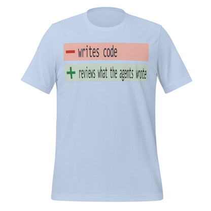 The Diff agentic AI engineer tee — Baby Blue, front
