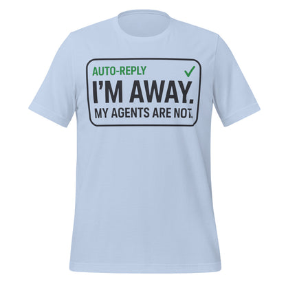 Auto-Reply agentic AI engineer tee — Baby Blue, front