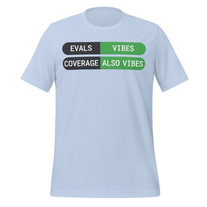 Eval Suite Vibes agentic AI engineer tee — Baby Blue, front
