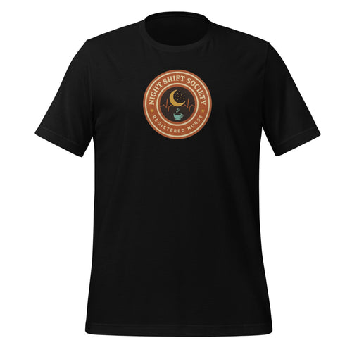 Night Shift Nurse Shirt, Registered Nurse Gift, Retro RN Badge Tee — Night Shift Society