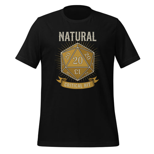 Natural 20 Shirt, Critical Hit D20 Tee — Tabletop RPG Game Night Gift