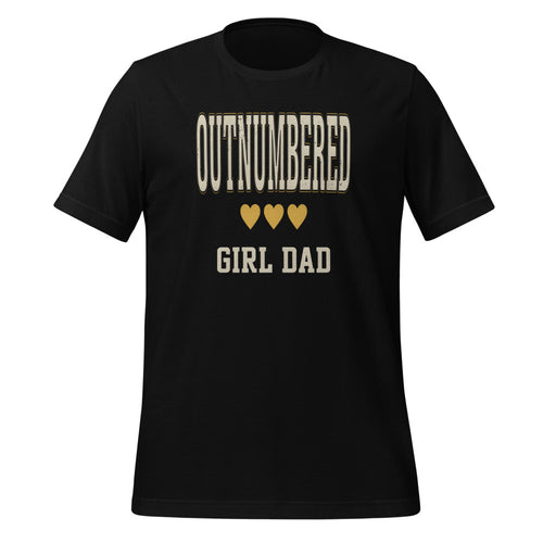 Girl Dad Shirt, Dad of Daughters Tee — Outnumbered & Proud Retro Father's Day Gift