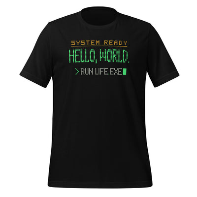 Programmer Shirt, Software Developer Gift, Funny Coder Tee — Hello World Retro Boot Screen Tee