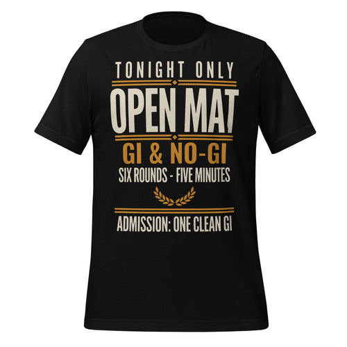 Jiu Jitsu Shirt, BJJ Gift for Him, Brazilian Jiu Jitsu Tee - Open Mat Tonight Vintage Fight Bill