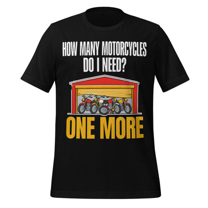 One More funny motorcycle tee — Black, front