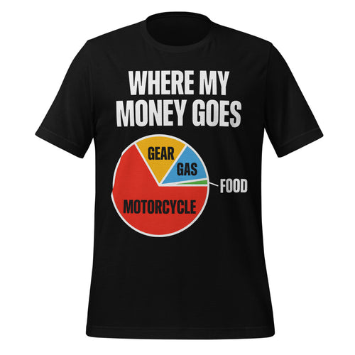 Where My Money Goes Motorcycle Tee
