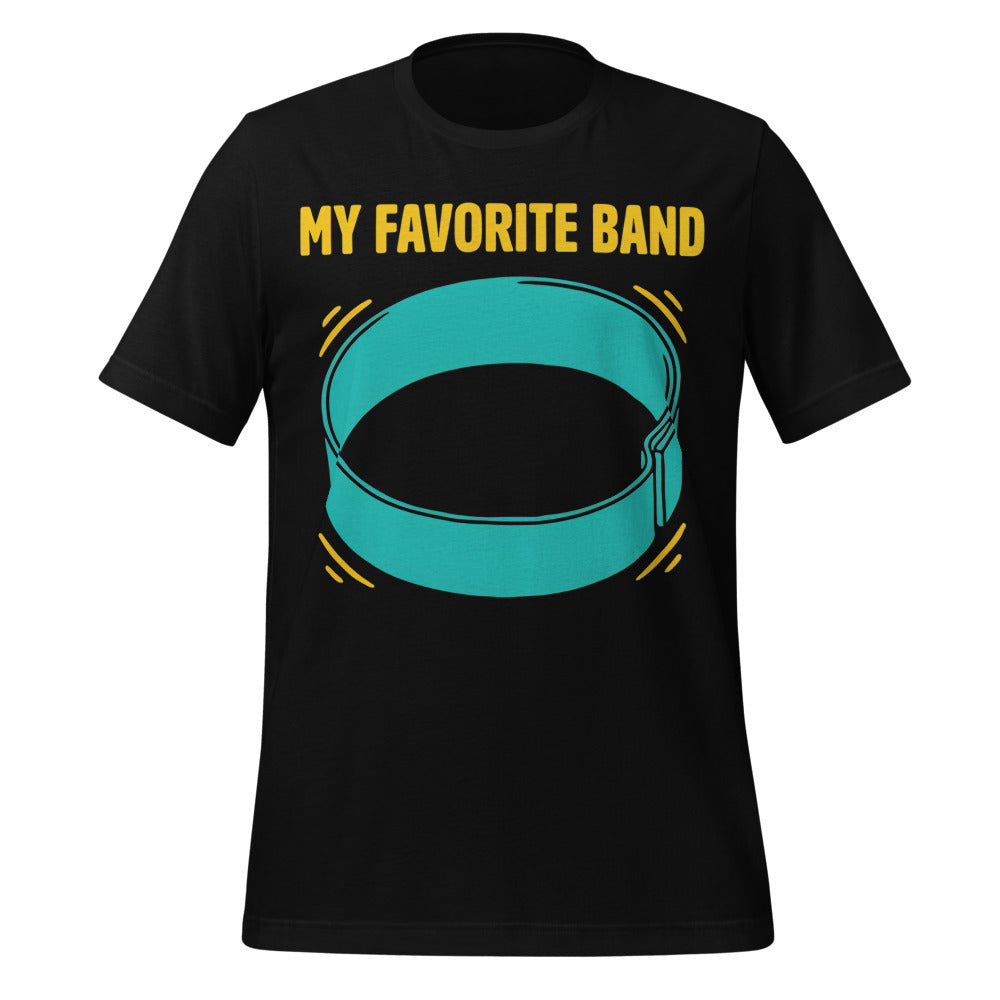 My Favorite Band funny physical therapy tee — Black, front