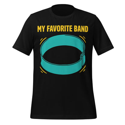 My Favorite Band funny physical therapy tee — Black, front