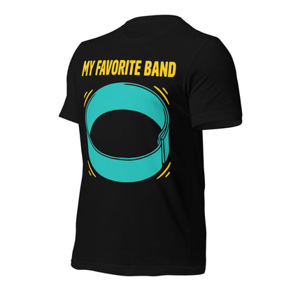 My Favorite Band funny physical therapy tee — Black, front-right