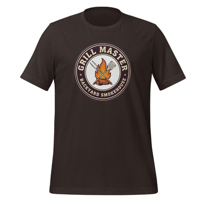 Grill Master Shirt, BBQ Gift for Dad, Pitmaster Grill Tee — Retro Backyard Smokehouse Badge