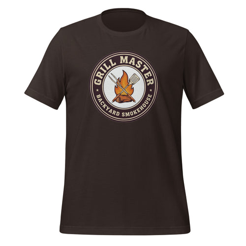 Grill Master Shirt, BBQ Gift for Dad, Pitmaster Grill Tee — Retro Backyard Smokehouse Badge