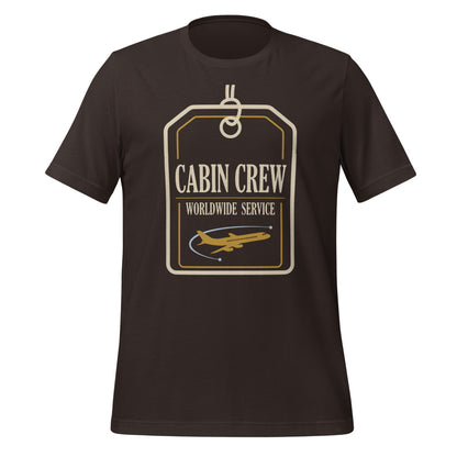 Worldwide Service cabin crew tee — Brown, front