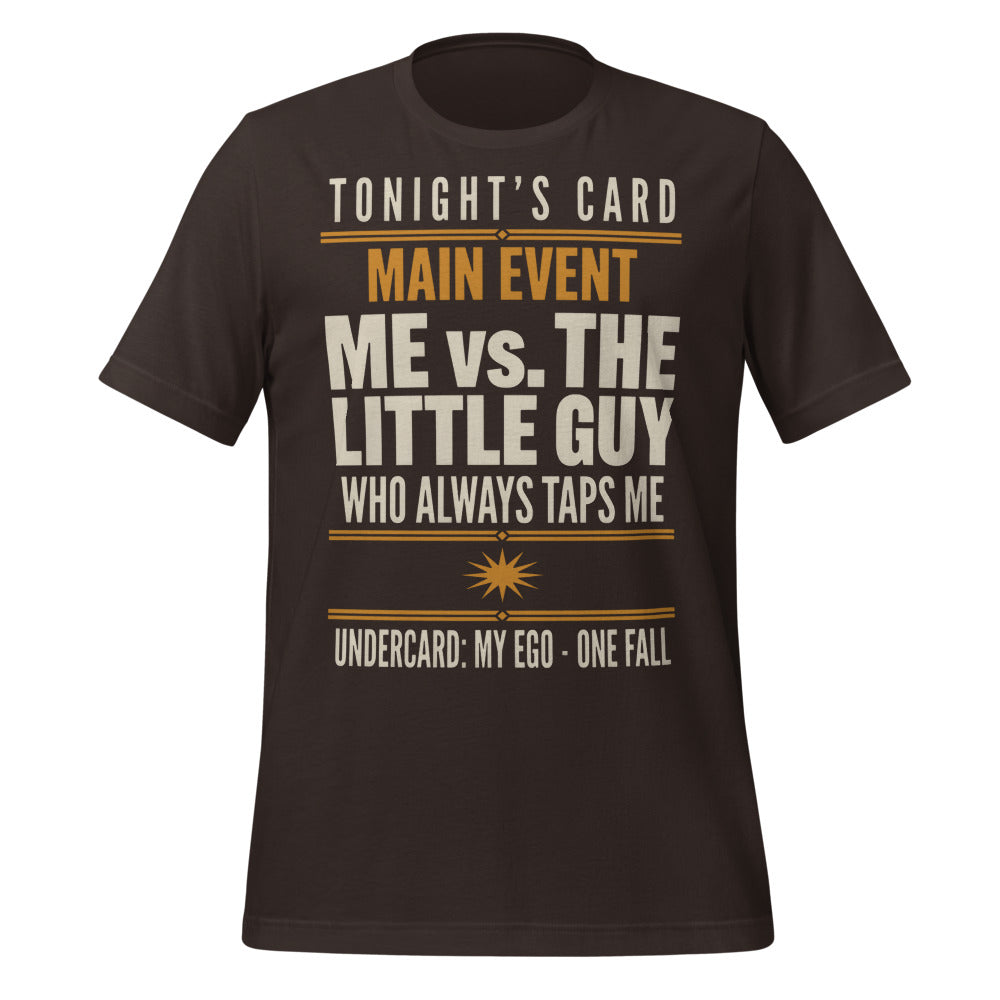 Tonight's Card funny Brazilian jiu jitsu t-shirt — Brown, front