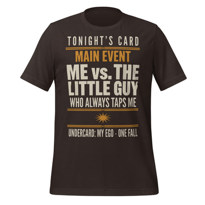Tonight's Card funny Brazilian jiu jitsu t-shirt — Brown, front