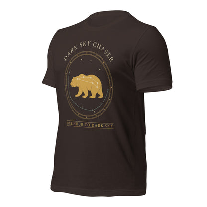 Dark Sky Chaser Ursa Major constellation astronomy tee — Brown, front-right