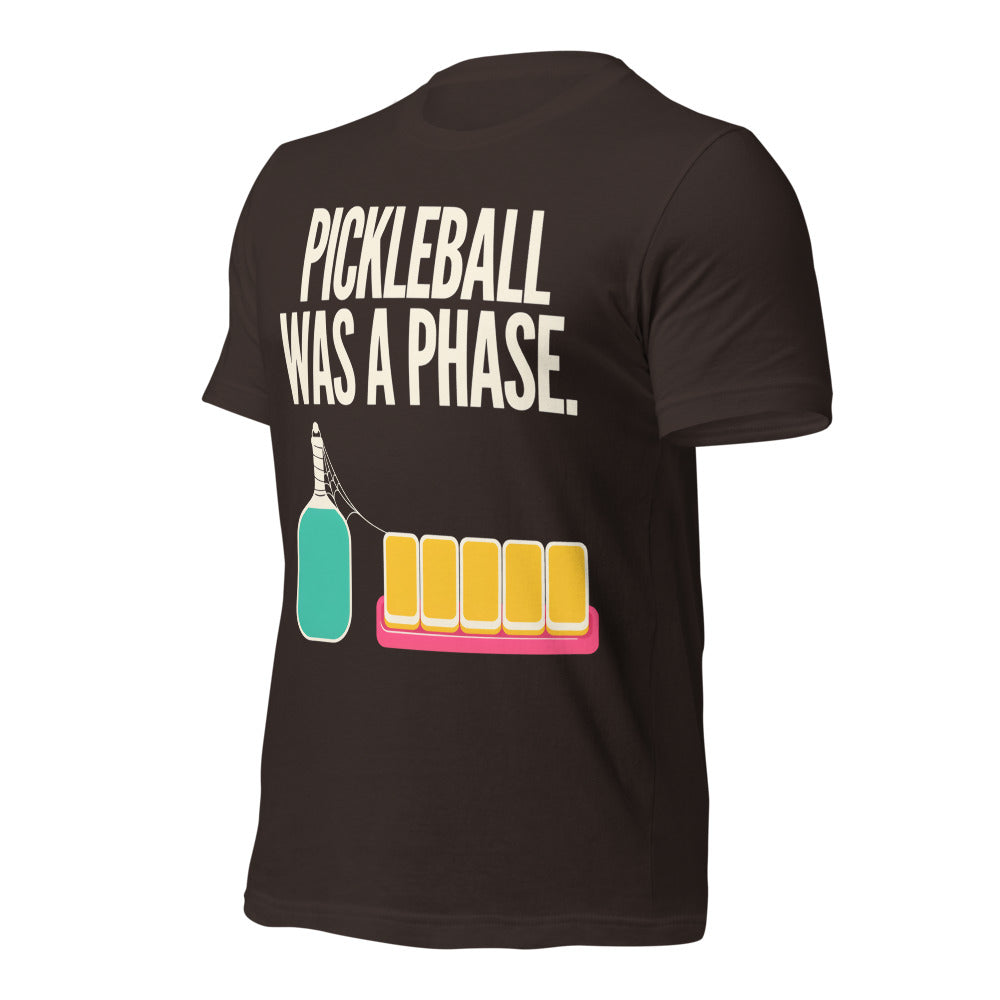 Pickleball Was A Phase funny mahjong tee — Brown, front-right