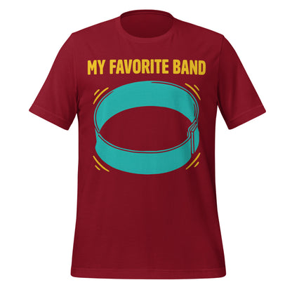 My Favorite Band funny physical therapy tee — Cardinal, front