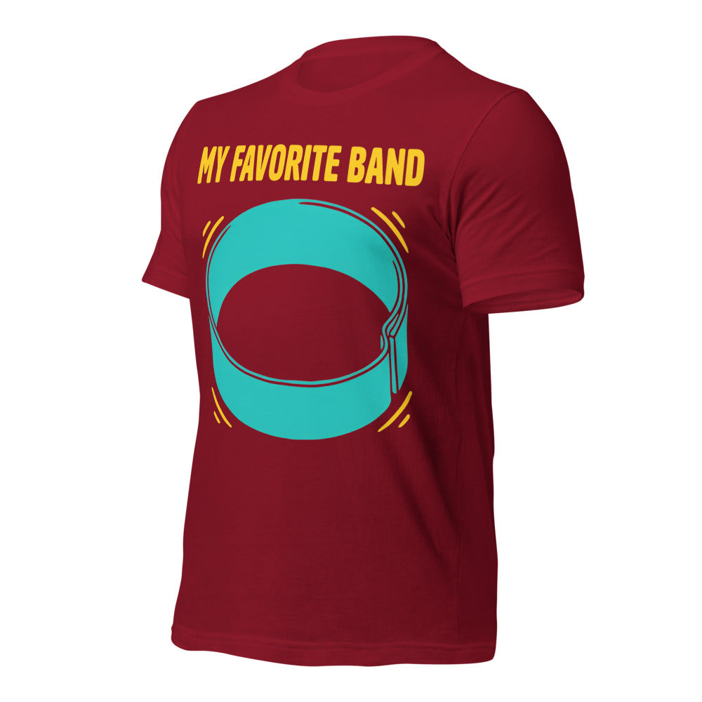 My Favorite Band funny physical therapy tee — Cardinal, front-right