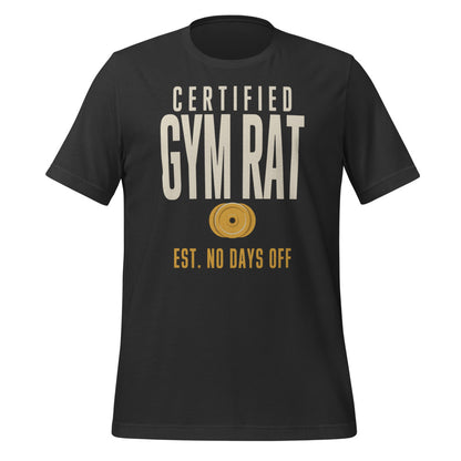 Certified Gym Rat vintage athletic tee — Dark Grey, front