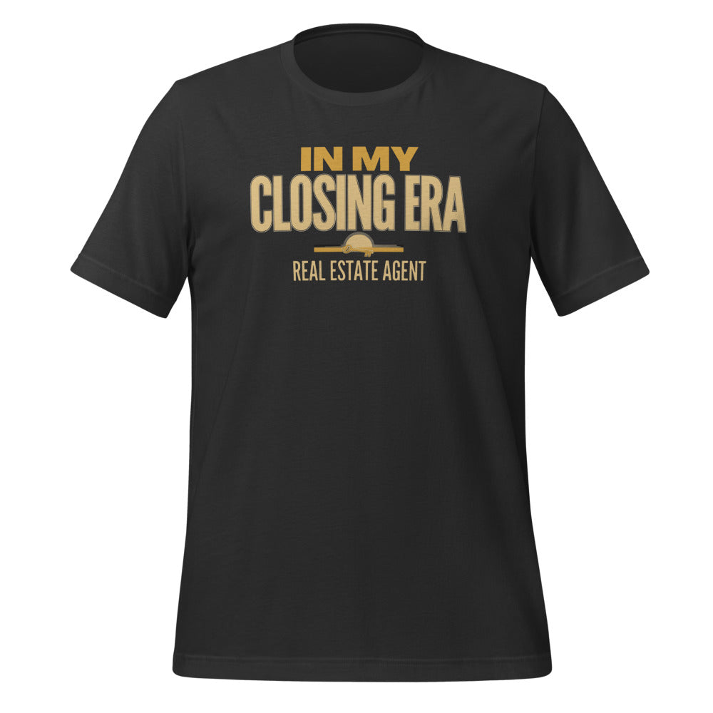 In My Closing Era real estate agent tee — Dark Grey, front