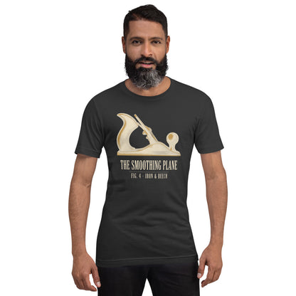 Fig. 4 The Smoothing Plane woodworking tee — Dark Grey, on model