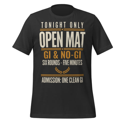 Open Mat Tonight Brazilian jiu jitsu t-shirt — Dark Grey, front
