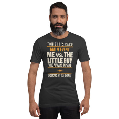 Tonight's Card funny Brazilian jiu jitsu t-shirt — Dark Grey, on model
