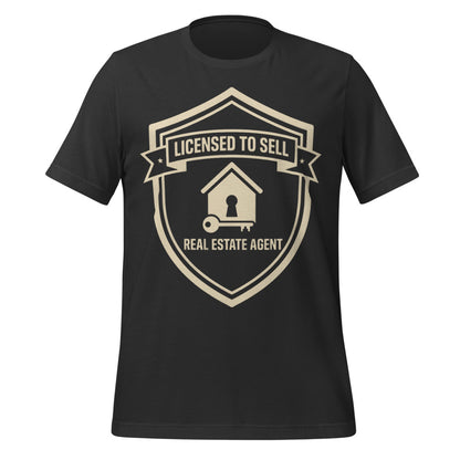 Licensed to Sell real estate agent tee — Dark Grey, front