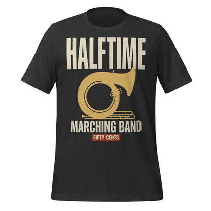 Official Halftime vintage marching band t-shirt — Dark Grey, front