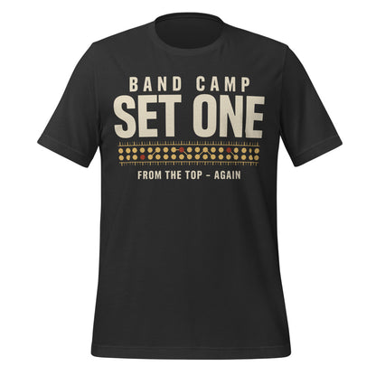 Set One marching band drill chart t-shirt — Dark Grey, front