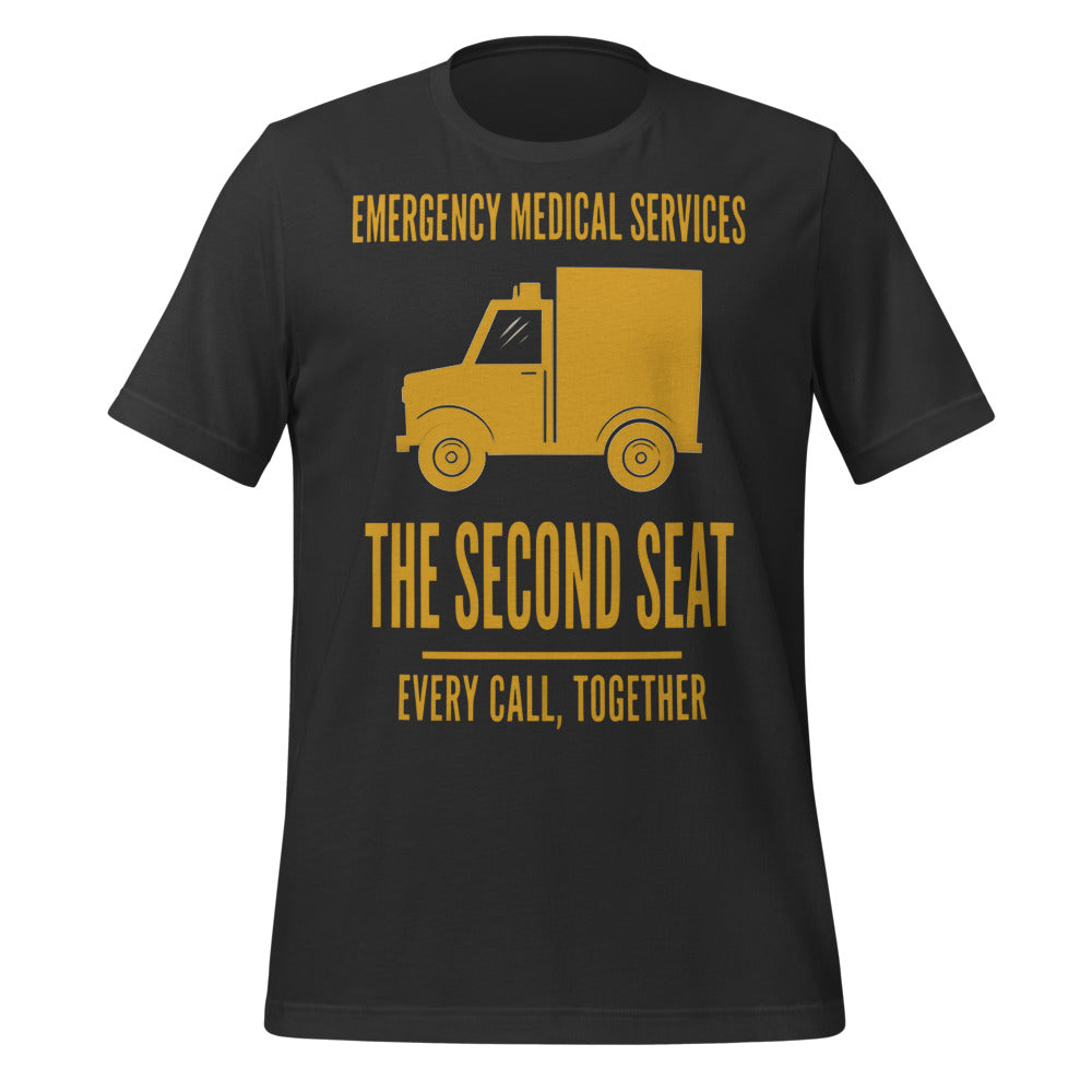 The Second Seat EMS paramedic tee — Dark Grey, front