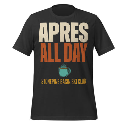Après All Day Stonepine Basin Ski Club retro apres-ski t-shirt — Dark Grey, front