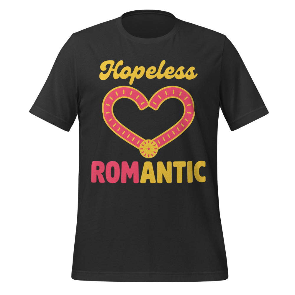 Hopeless ROMantic funny physical therapy tee — Dark Grey, front